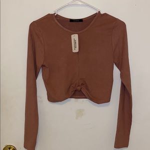long sleeve crop top